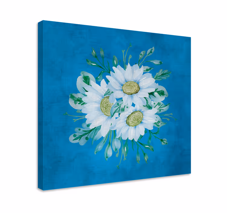 Tablou flori şi plante flori albe delicate - TenStickers