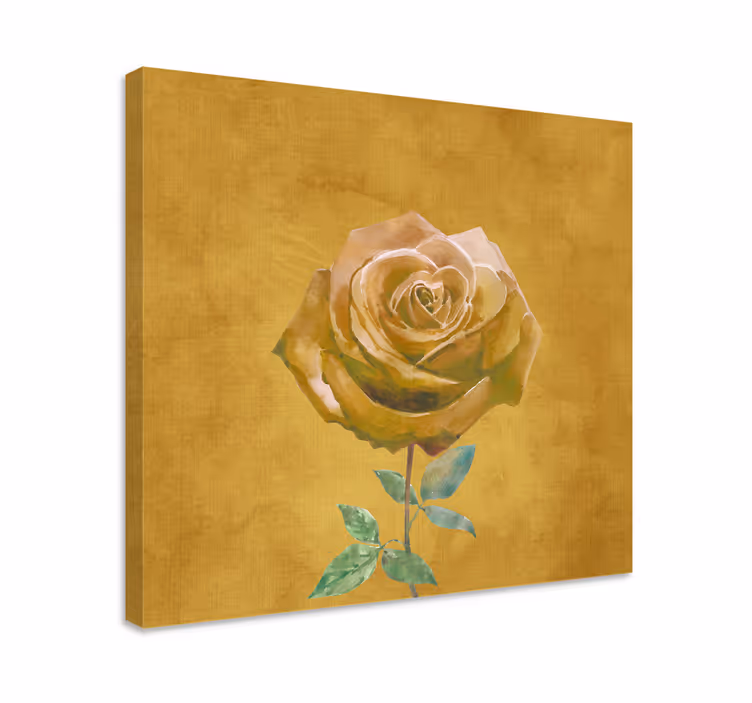 Tablou flori şi plante trandafir auriu elegant - TenStickers