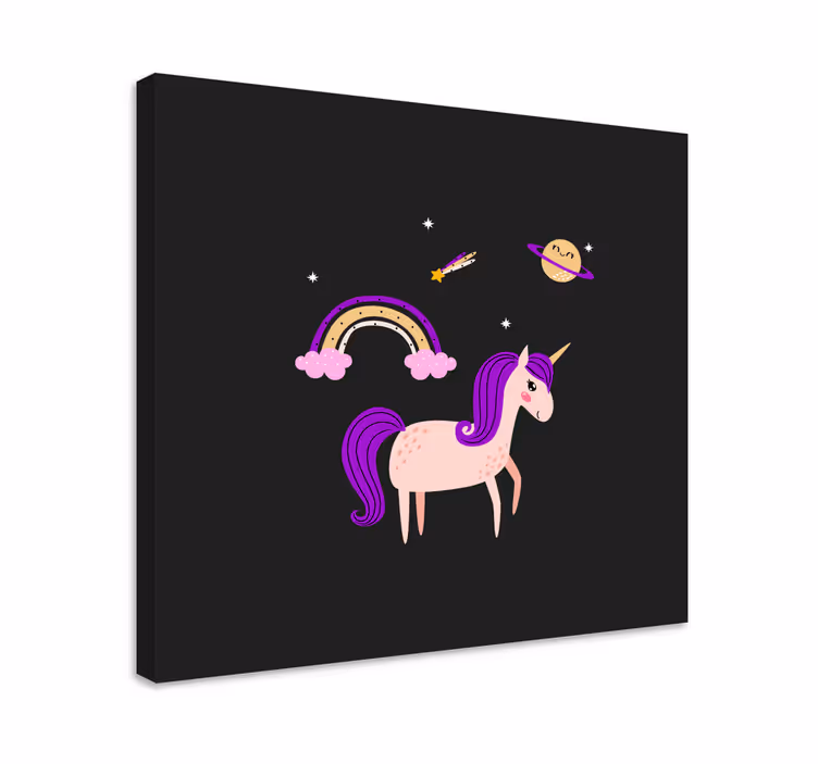 Tablou unicorni Țara de vis a unicornilor adorabili - TenStickers