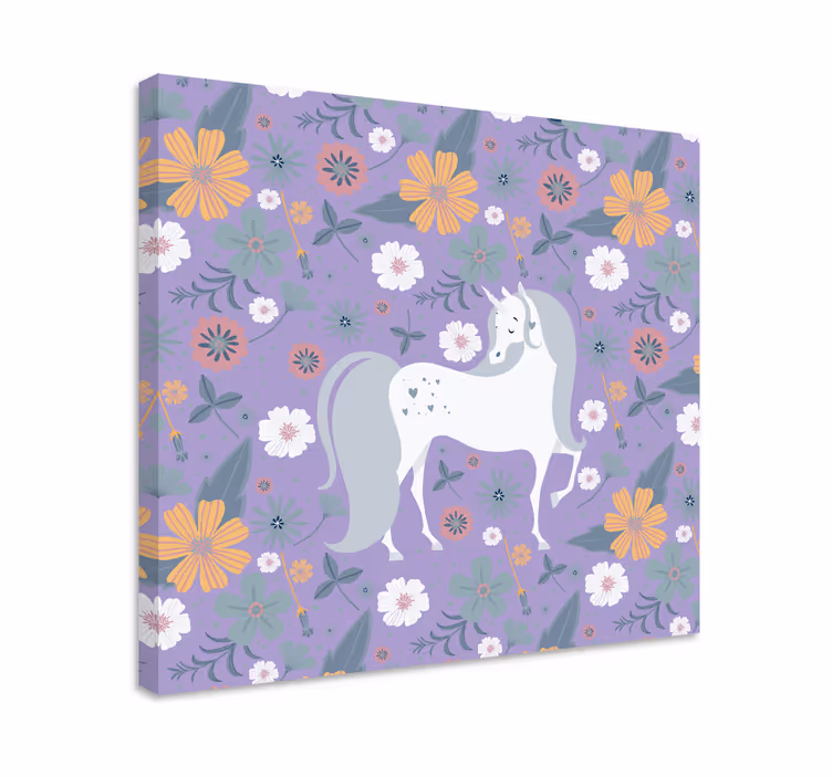 Tablou elefanți cu flori fermecătoare - TenStickers
