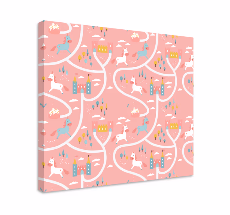 Tablou căprioare călătorie jucăușă cu unicorni - TenStickers