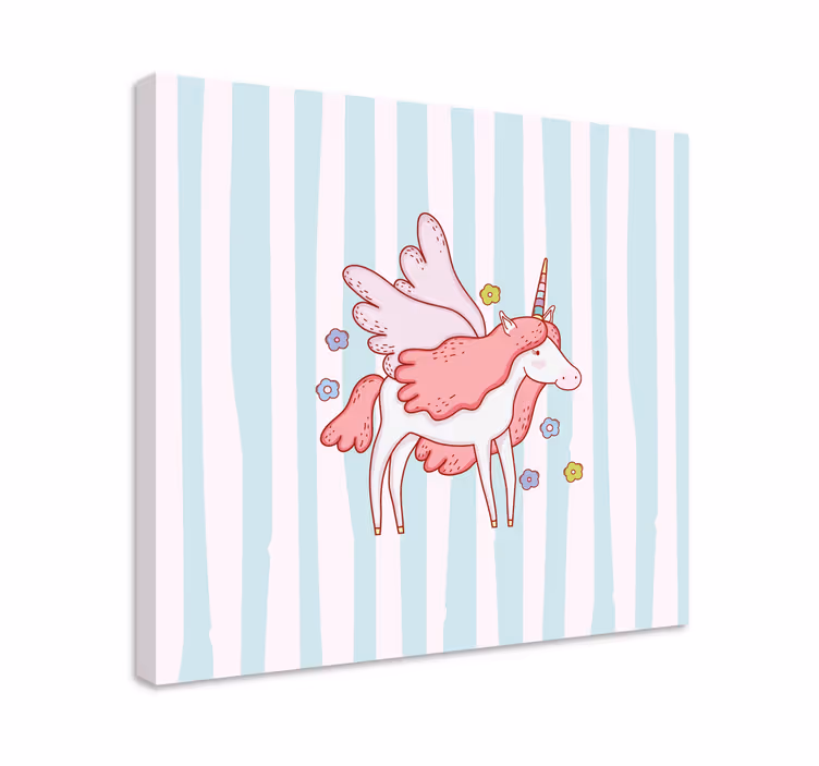 Tablou unicorni unicorn cu aripi magică - TenStickers