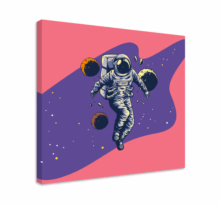 Tablou jocuri video cosmonaut în cosmos - TenStickers