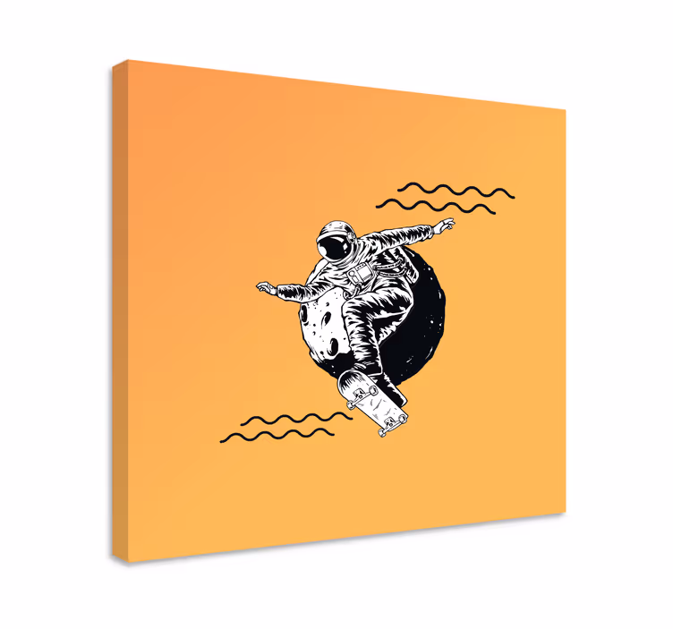 Tablou jocuri video cosmonaut pe skateboard - TenStickers
