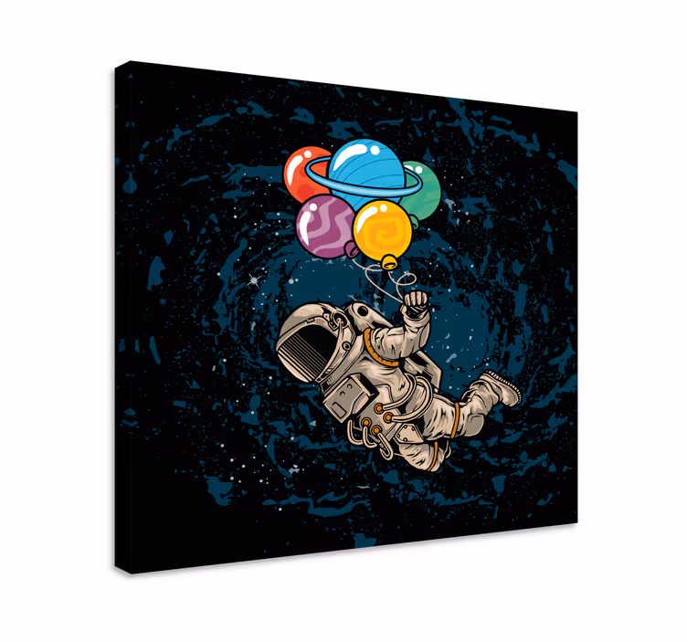 Tablou jocuri video astronaut cu balonase - TenStickers