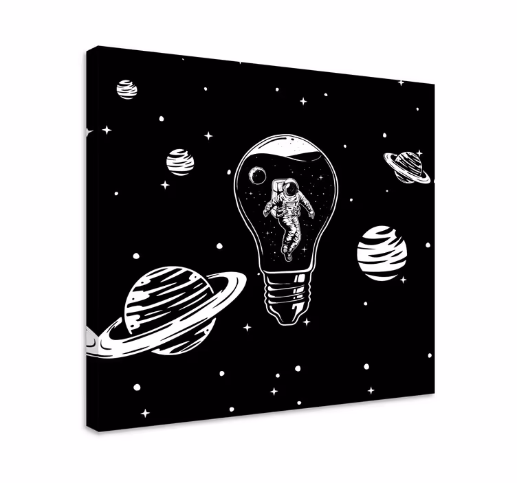 Ilustrare a amprentelor de perete ale dormitorului astronaut - TenStickers