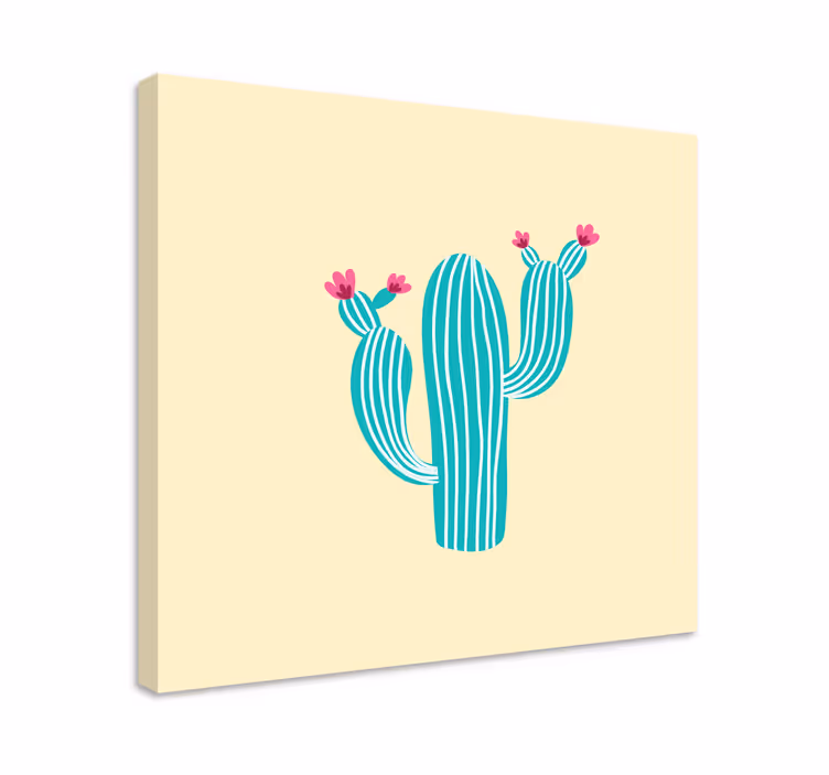 Tablou flori şi plante cactus cu flori - TenStickers