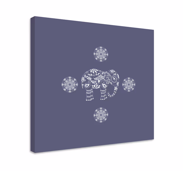 Tablou elefanți cu motiv decorativ de elefanți - TenStickers