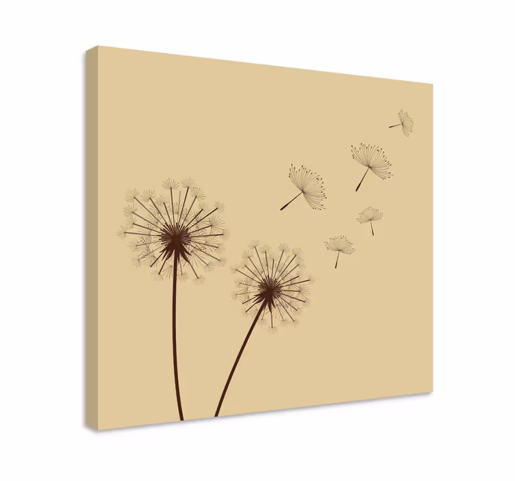 Păpădie cu pânză de flori cu aspect retro - TenStickers