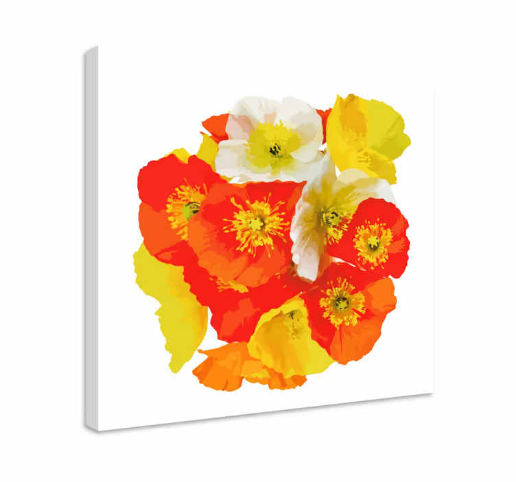 Tablou flori şi plante compoziție florală vibrantă - TenStickers