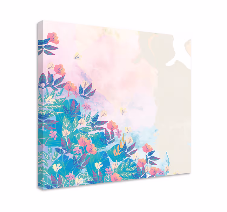 Tablou flori şi plante amestec botanic vibrant - TenStickers