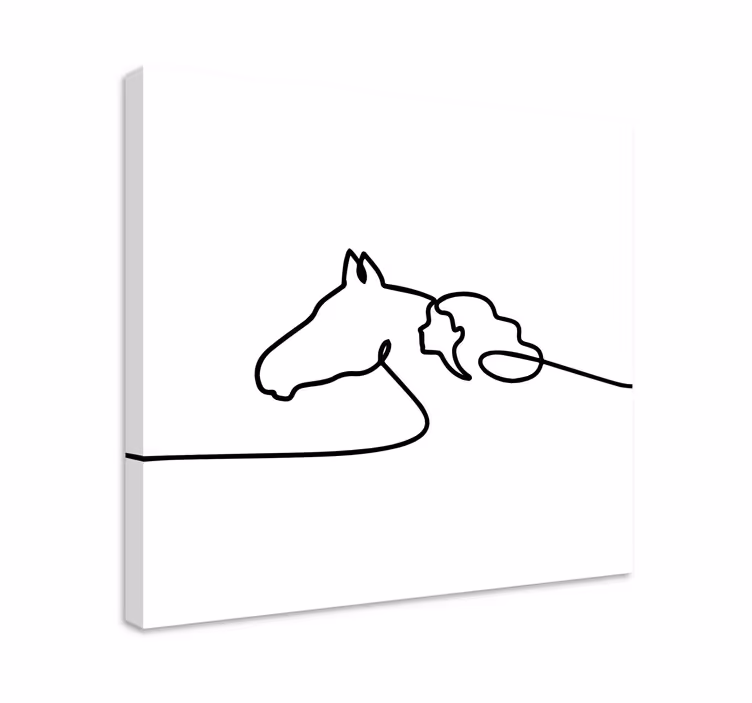 Panza de contur a calului și a fetei - TenStickers