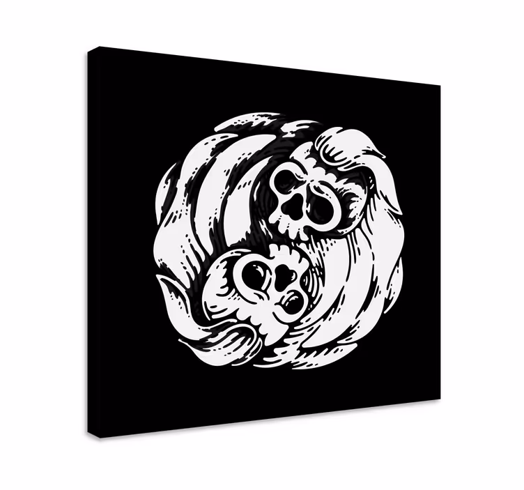 Alte cadru cu două cranii - TenStickers