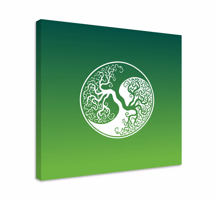 Pânză de perete originală yin yang copac al vieții - TenStickers