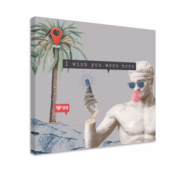 Tablou fraze ai vrea sa fii aici - TenStickers
