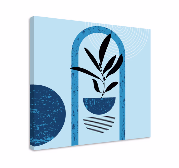 Tablou flori şi plante ilustrație minimalistă a plantelor - TenStickers