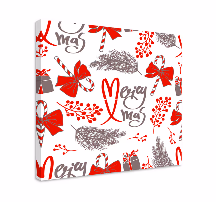 Tablou alfabet design crăciun fericit - TenStickers