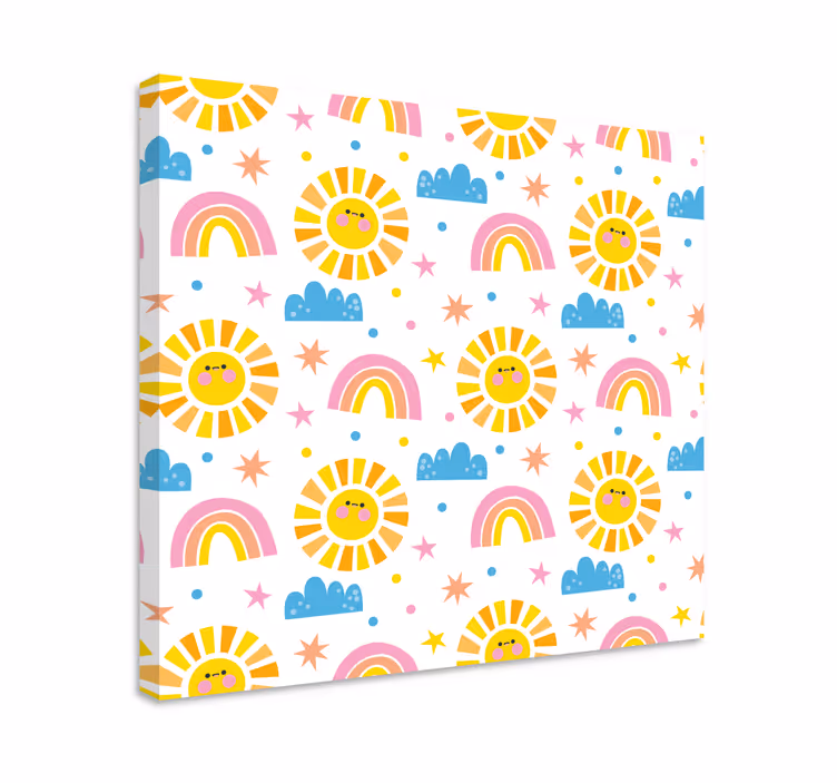 Tablou persoane curcubee vesele de soare - TenStickers