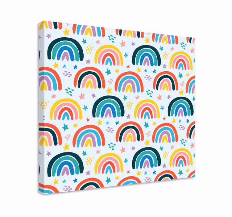 Tablou infantil cu model colorat de curcubeu - TenStickers