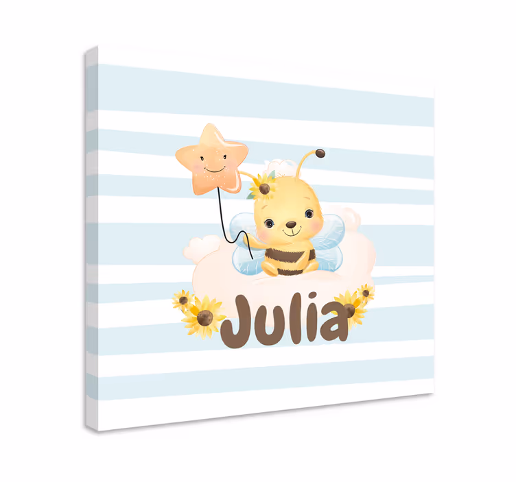 Tablou animale personaj albinuță drăguță - TenStickers