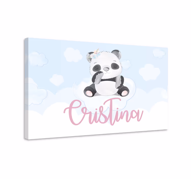 Tablou animale personaj panda drăguț - TenStickers
