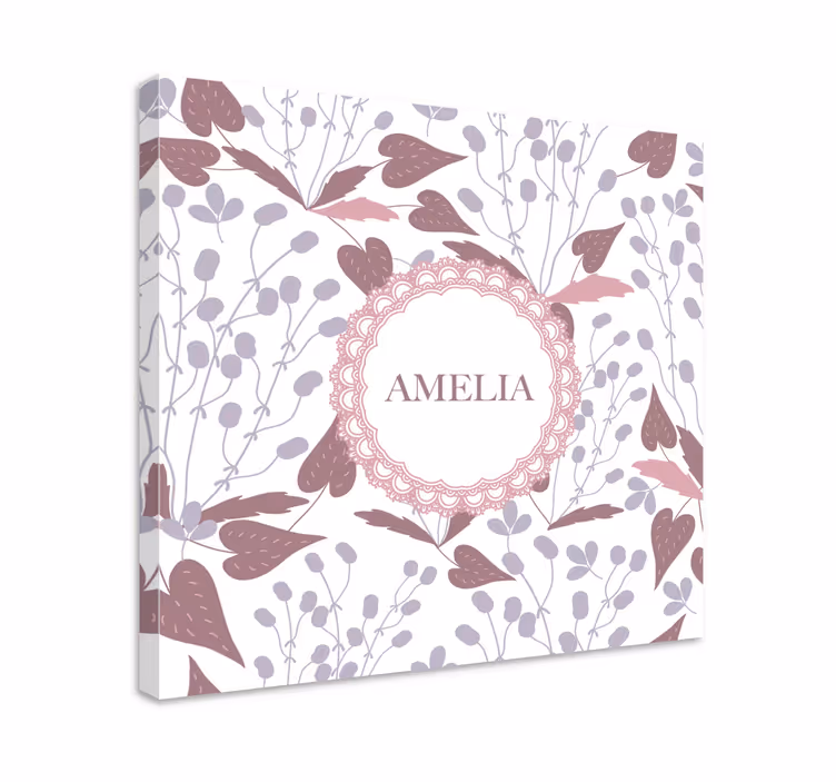 Tablou flori şi plante design cu nume floral - TenStickers