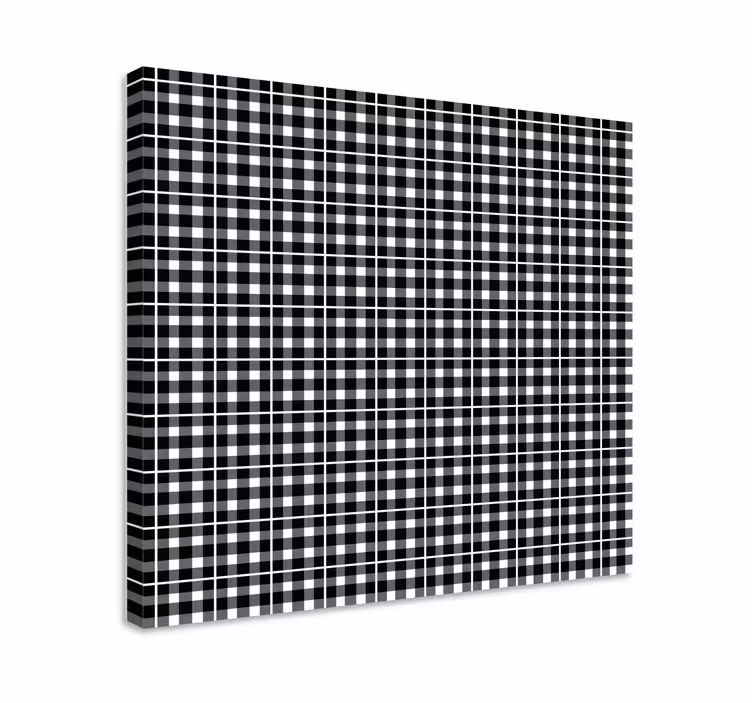 Tablou geometric grilaj alb-negru - TenStickers