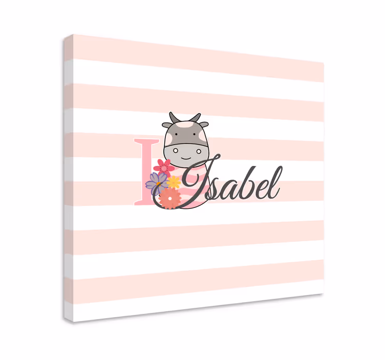 Tablou persoane cu design de vacă drăguță - TenStickers