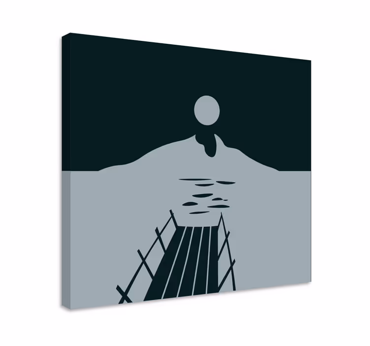 Tablou peisaje ponton pe apă - TenStickers