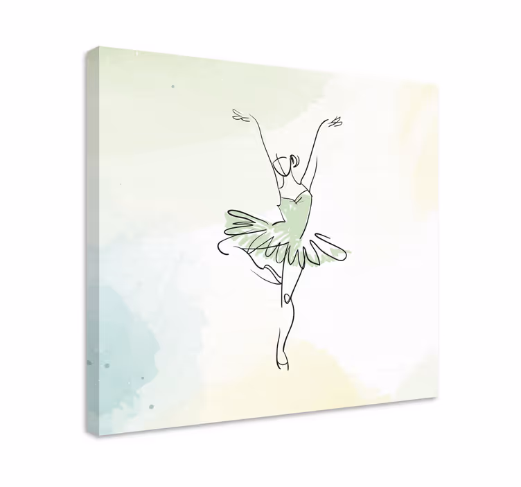 Tablou balerină mișcare elegantă de balet - TenStickers