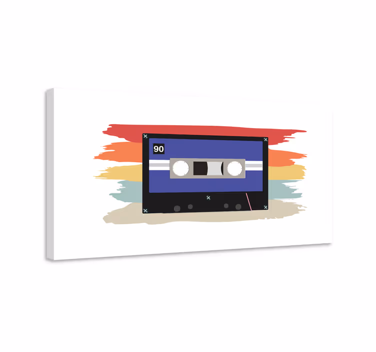 Tablou muzică bandă cassette retro - TenStickers
