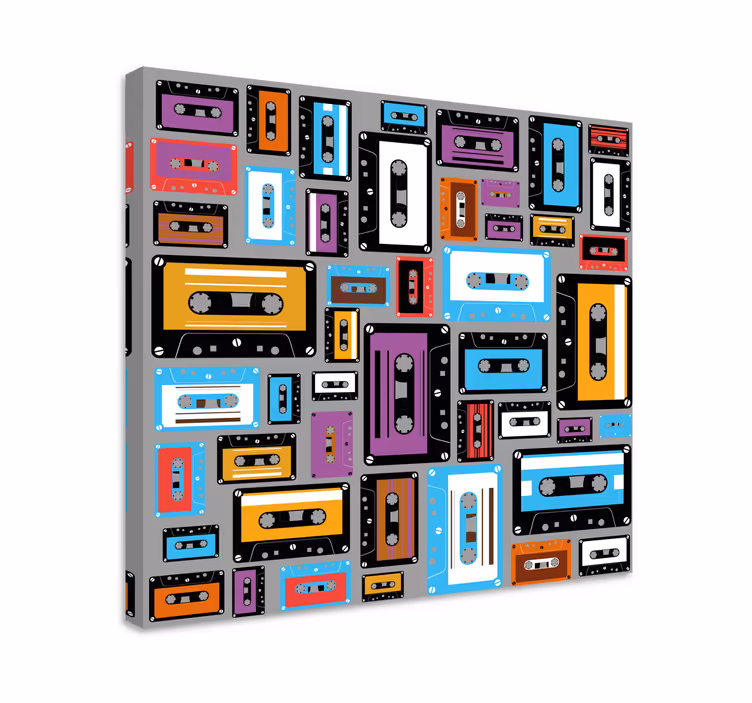 Tablou sport cu casete colorate - TenStickers