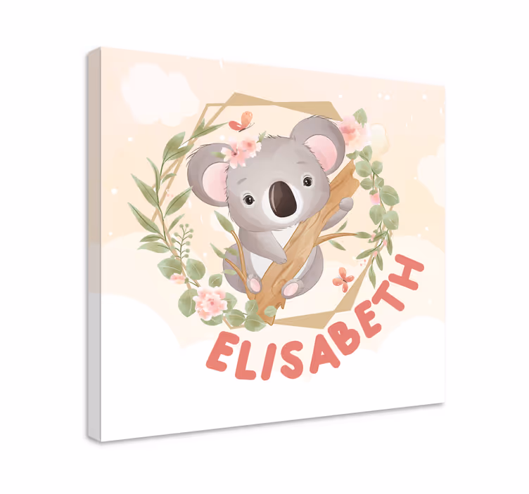 Drăguțe animale koala cu pânză de nume - TenStickers