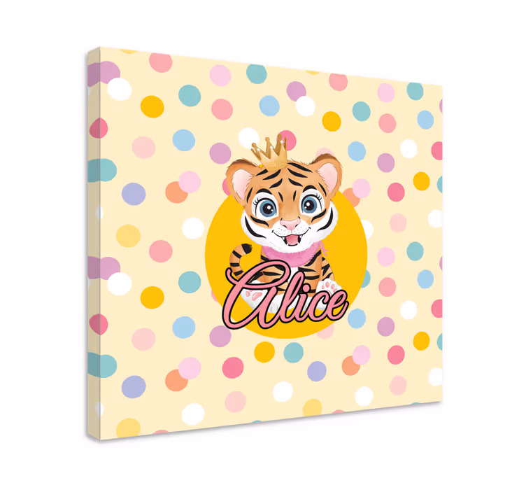 Tablou animale personaj tigru drăguț - TenStickers
