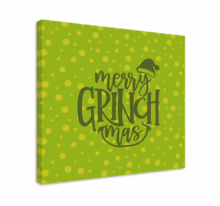 Tablou fraze urări de crăciun grinch - TenStickers