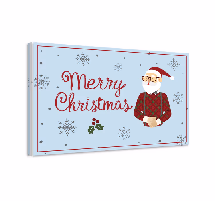 Tablou 3d bucuria lui moș crăciun - TenStickers