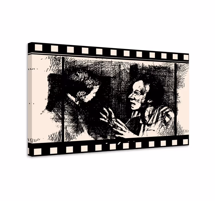 Tablou vintage dialoguri despre film - TenStickers