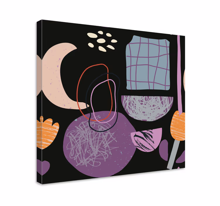 Tablou ornamental cu trăsături botanice abstracte - TenStickers