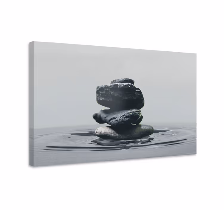 Tablou zen cu stive de pietre echilibrate - TenStickers