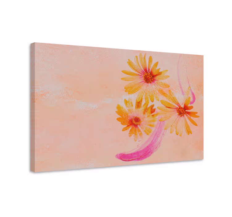 Tablou flori şi plante atingere florală soarelui - TenStickers