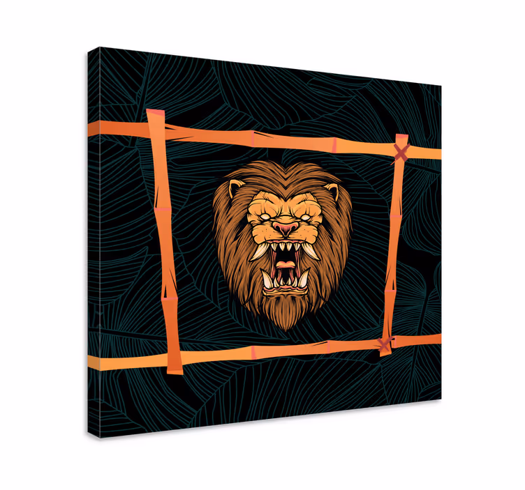 Tablou animale cap de leu majestuos - TenStickers