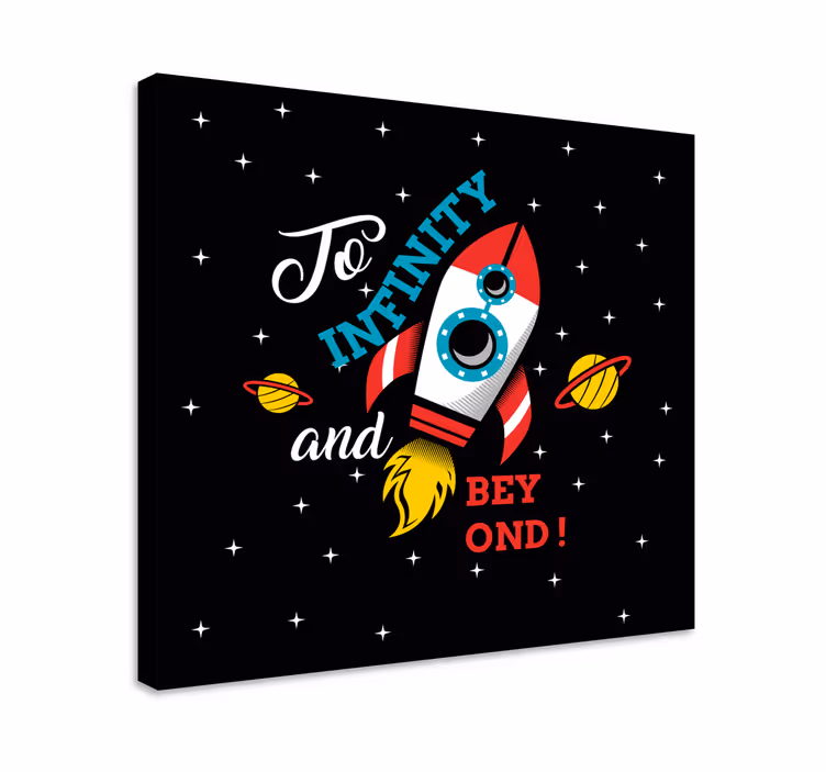 Tablou dinozauri aventură cu racheta - TenStickers
