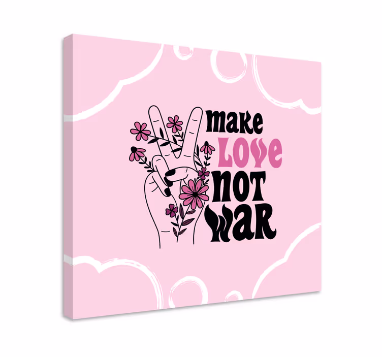 Tablou fraze gest floral liniștit - TenStickers