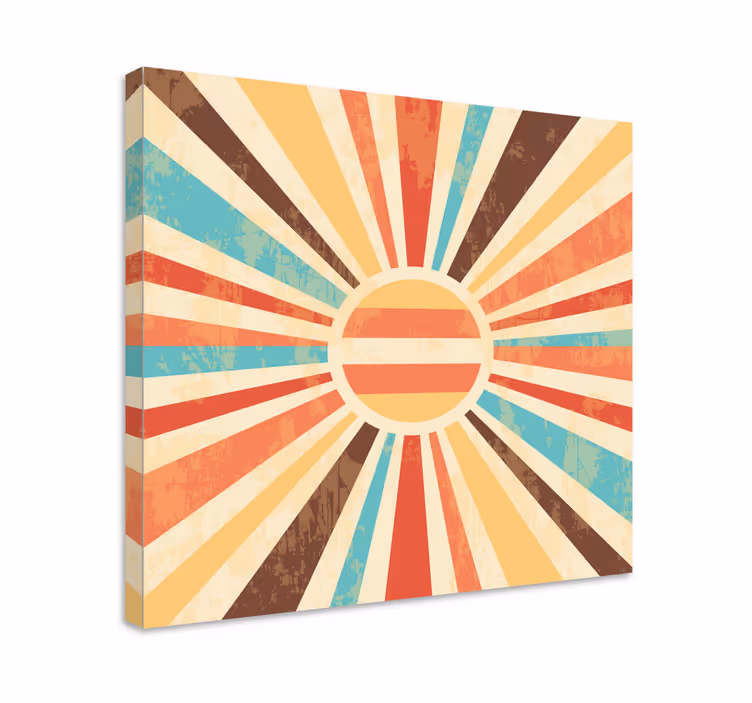 Tablou abstract soare radiant vibrant - TenStickers