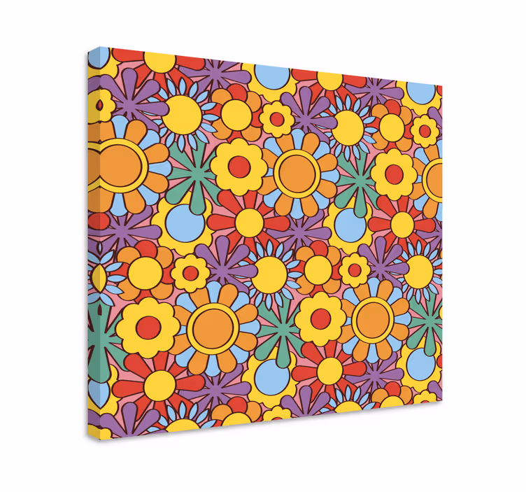 Tablou flori şi plante model floral vibrant - TenStickers
