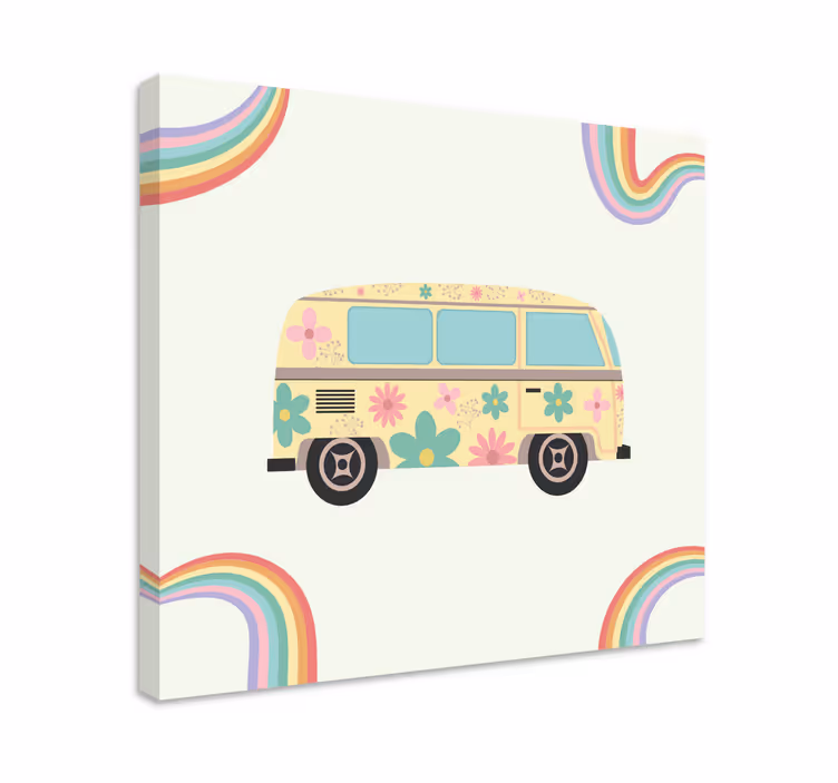 Alte cadru dubă retro florală - TenStickers