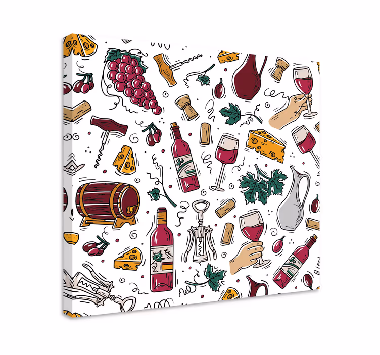 Tablou sport distracție la degustare de vinuri - TenStickers