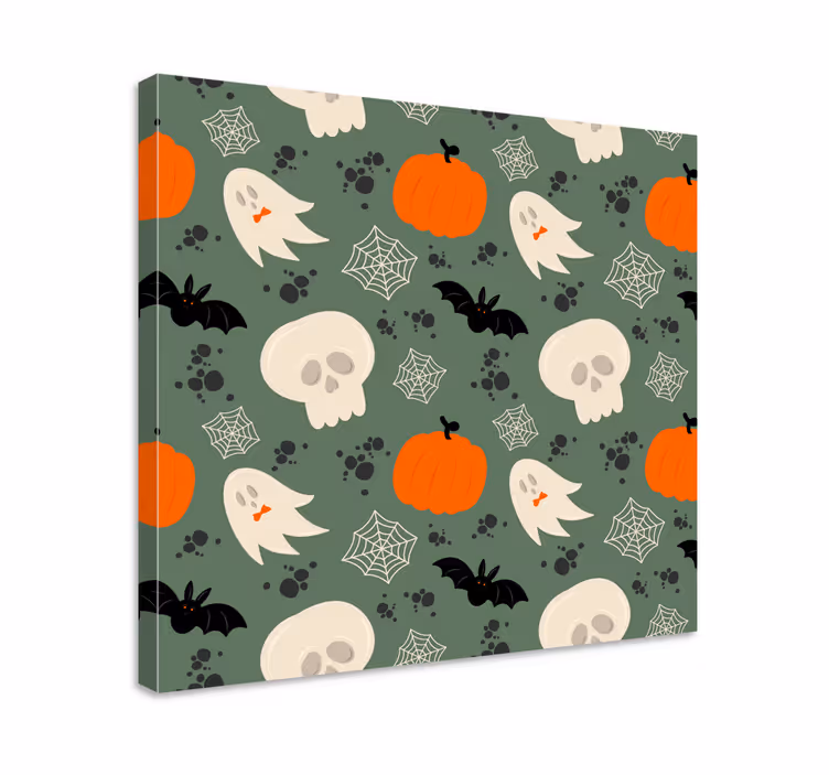 Tablou dinozauri cu elemente tematice de halloween - TenStickers