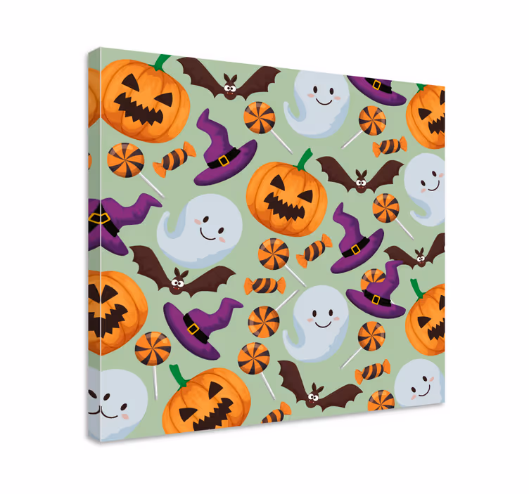 Tablou juvenil cu elemente jucăușe de halloween - TenStickers