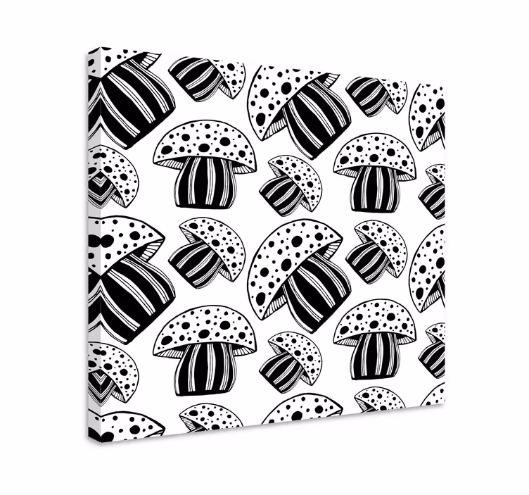Tablou pești cu motif ciuperci - TenStickers